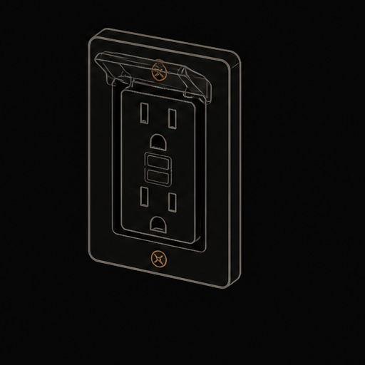 GFCI outlet line-art icon